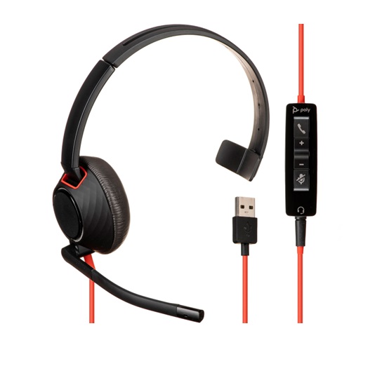 Auricular Poly Blackwire C5210 USB monoaural