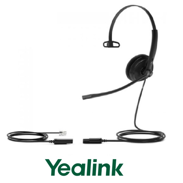 Auricular Yealink YHS34 monoaural con cable conexión RJ