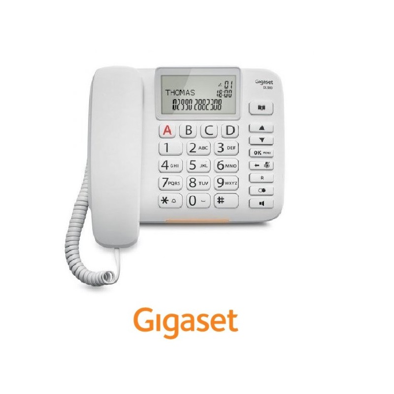 Telefono Gigaset DL380 teclas grandes blanco